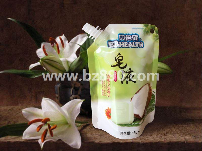 Manufacturers print customized laundry detergent self-supporting nozzle bag color printing logo